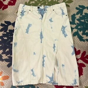 Midlength Denim Skirt